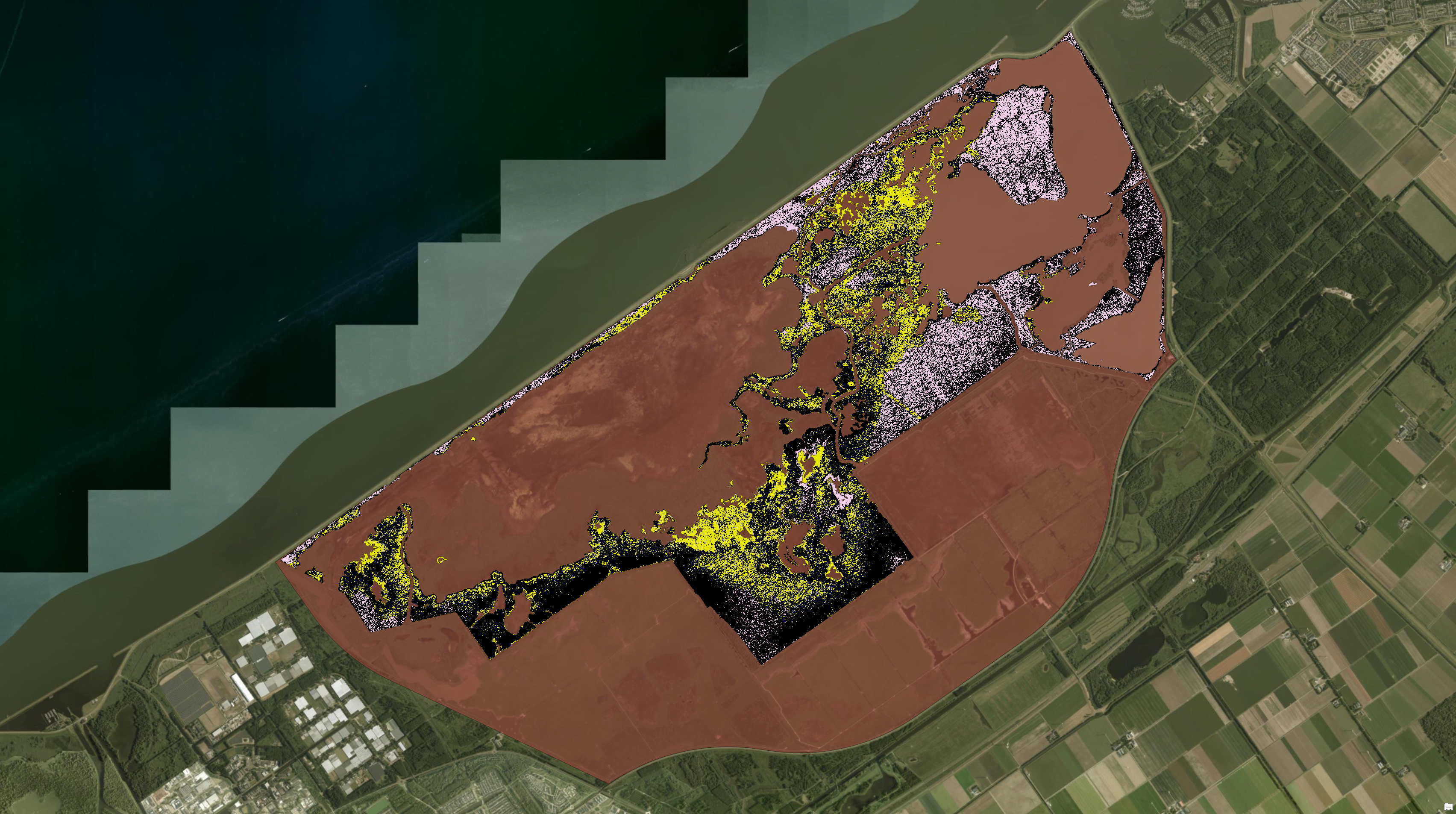 Extracted trail points overlaid on the OVP study area